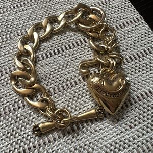 Juicy Couture Gold Link Heart Bracelet